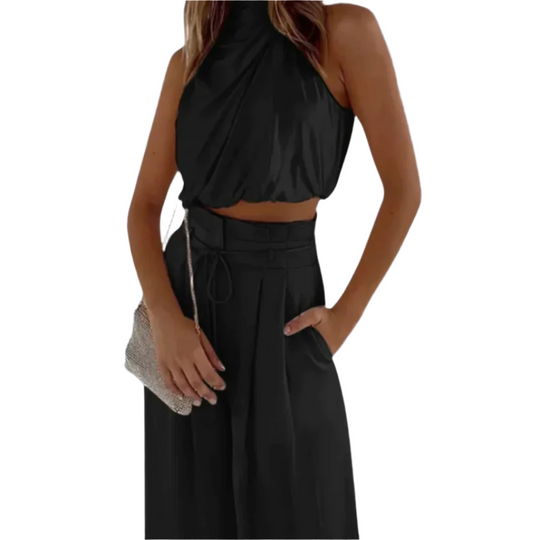 Kvinne To-delt Sett Drapert Stil 0