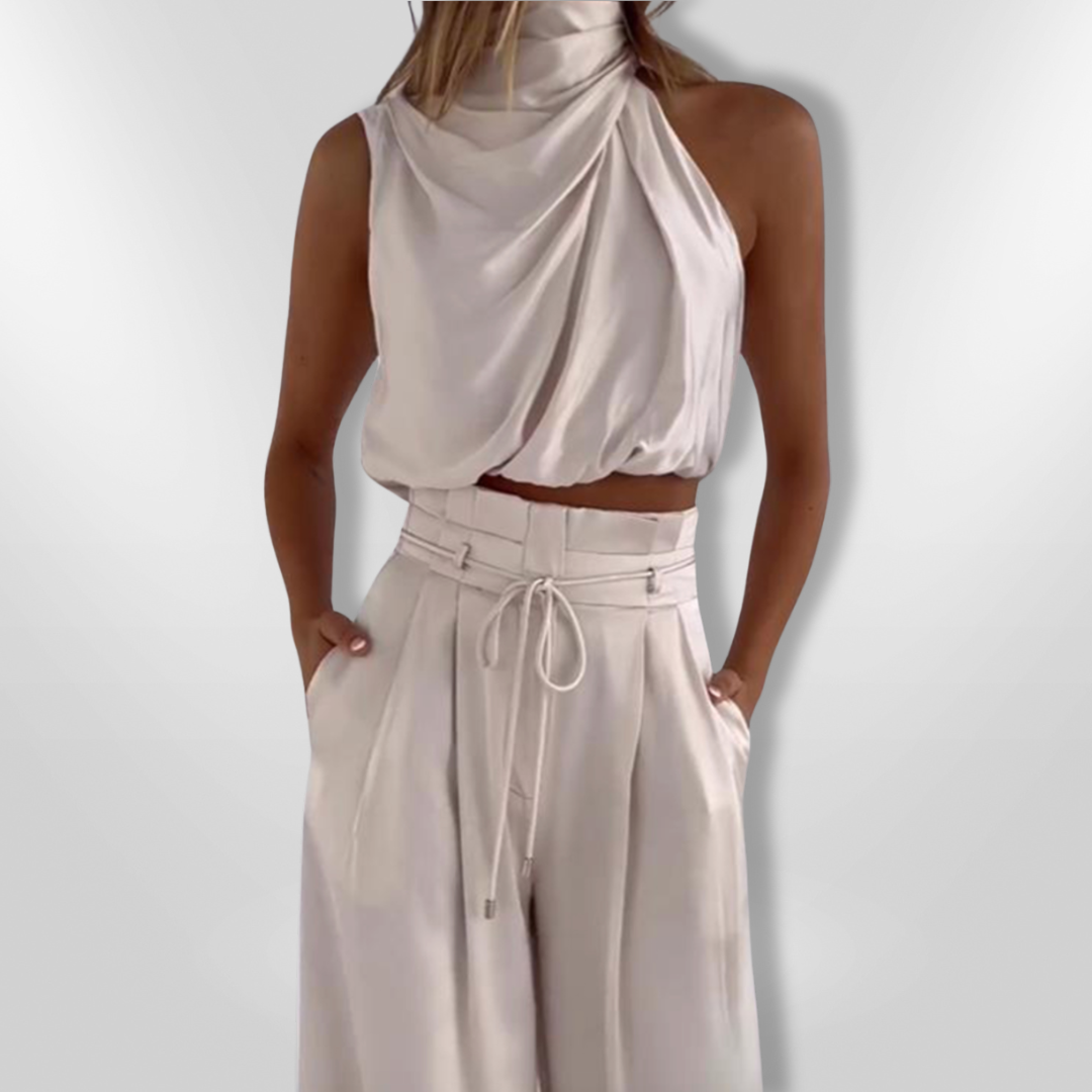 Kvinne To-delt Sett Drapert Stil 3