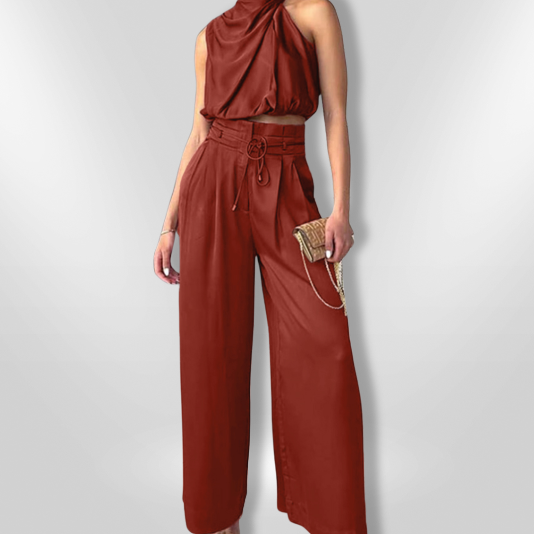 Kvinne To-delt Sett Drapert Stil 4