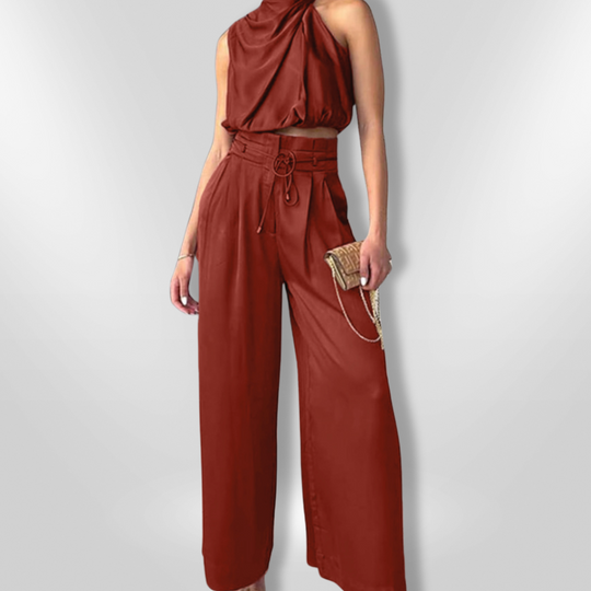 Kvinne To-delt Sett Drapert Stil 4