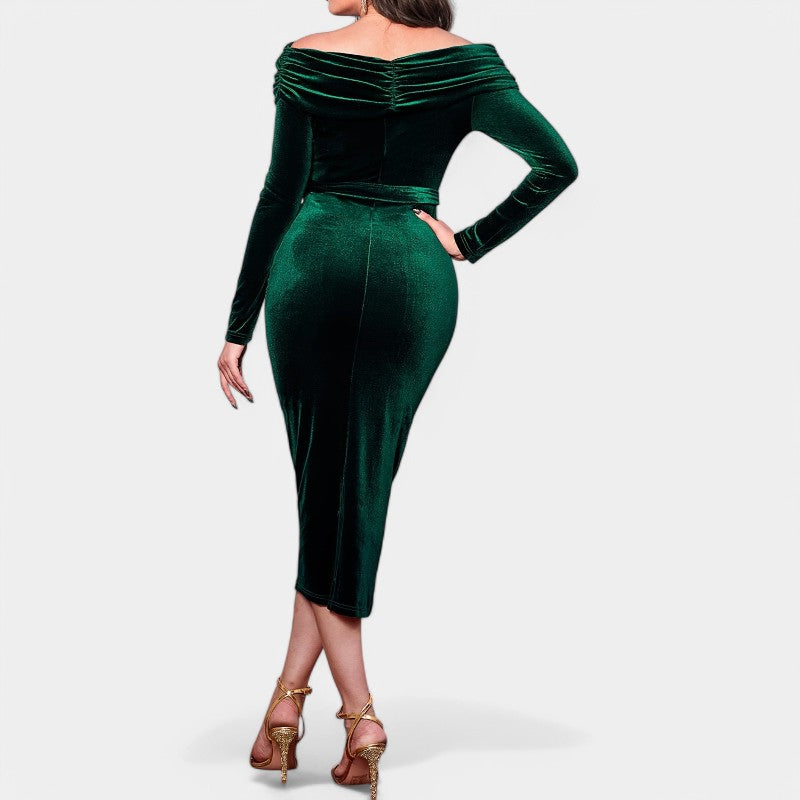 Kvinnelig Robe Langermet Velour Polyester 2