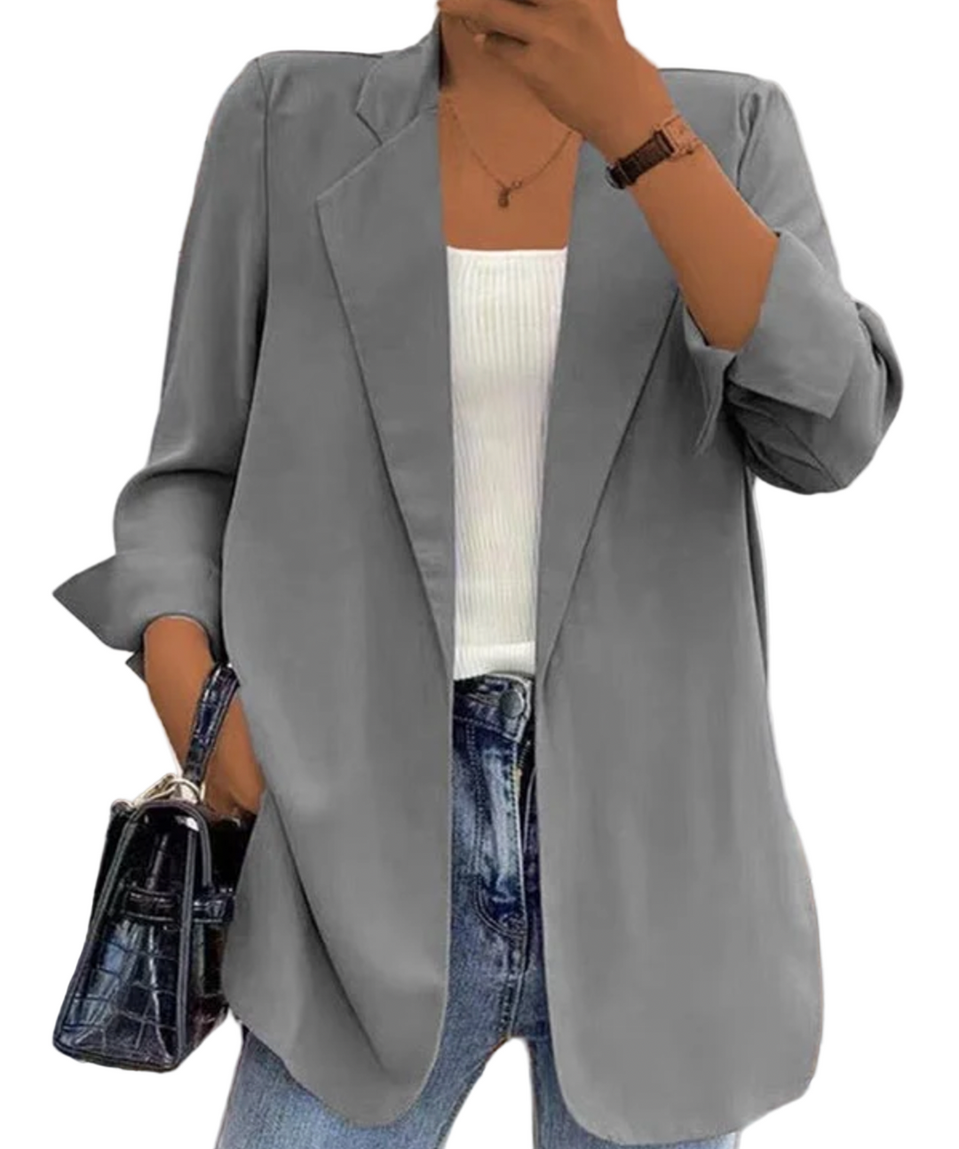 Kvinners Blazer Moderne Stil 0