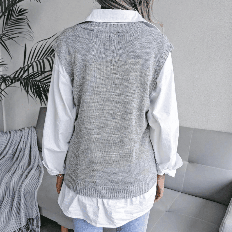 Kvinners Cardigan V-hals Strikket Acryllfiber Diamantmønster 2