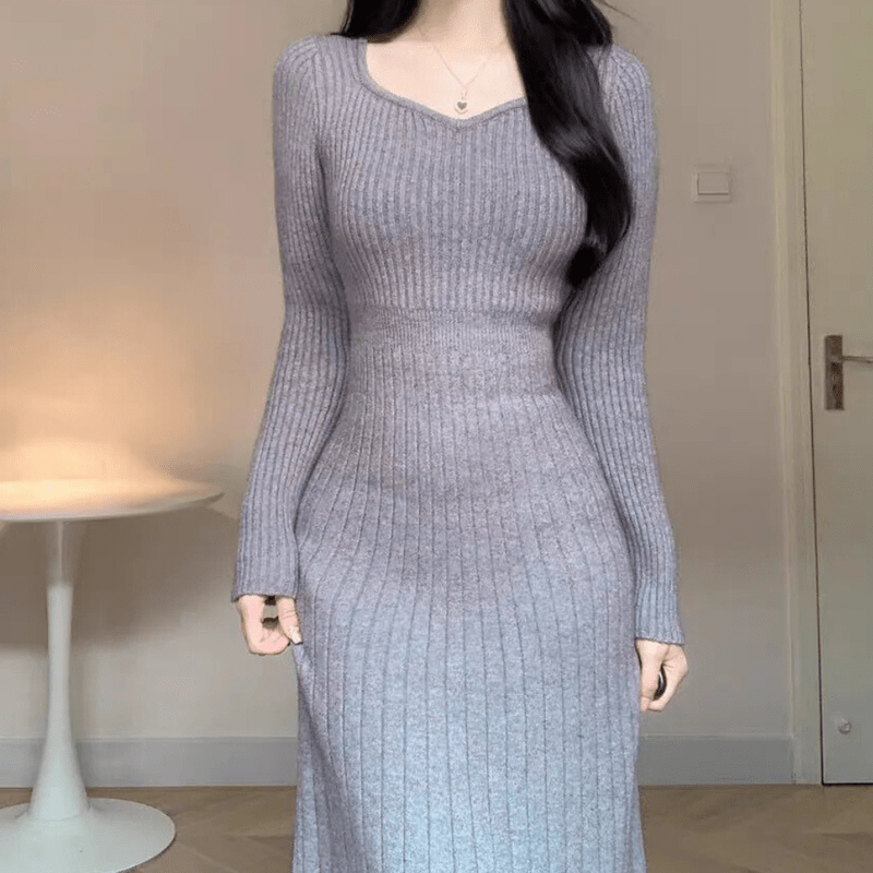 Kvinners Midi Kjole Allsidig Myk Bomull 4