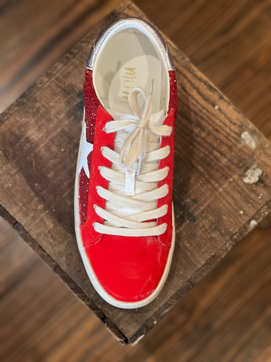 Kvinners Sneakers Rød Sporty Stil 1