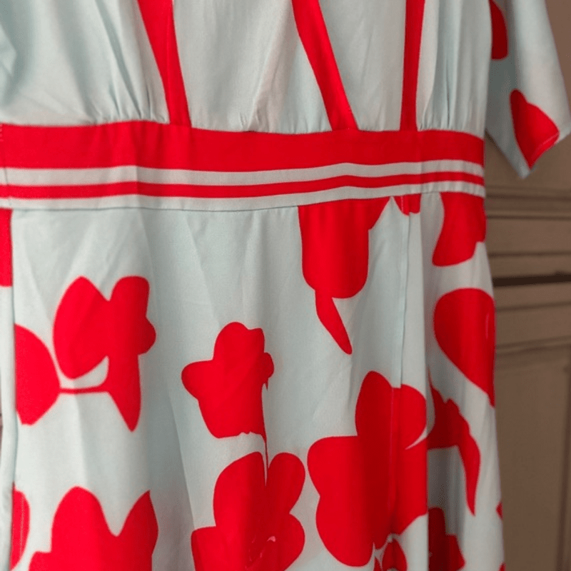 Kvinnes Blomsterkjole Flytende Polyester 2