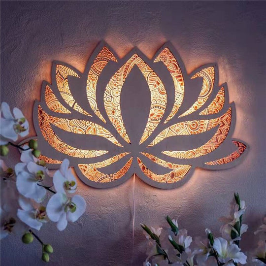 Moderne Vegglampe Lotus Mandala 0