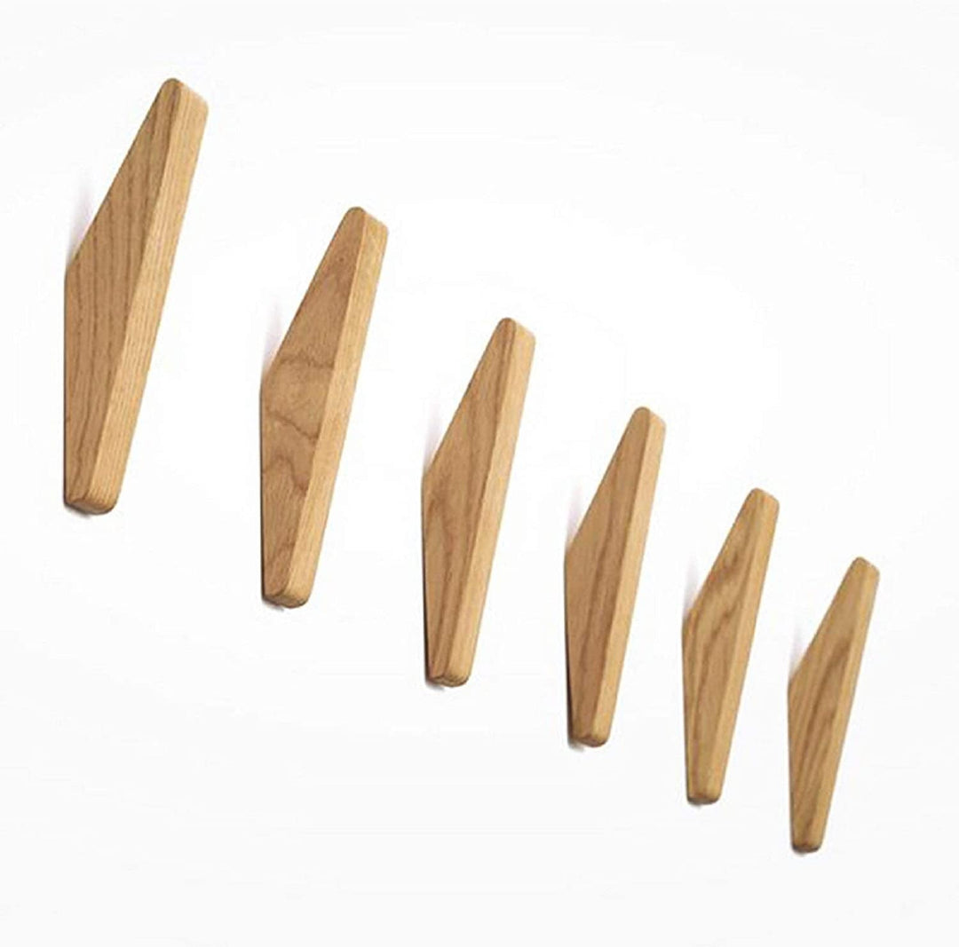 Sett med 6 Veggkroker i Tre - Minimalistisk Design for Hjemmet 3