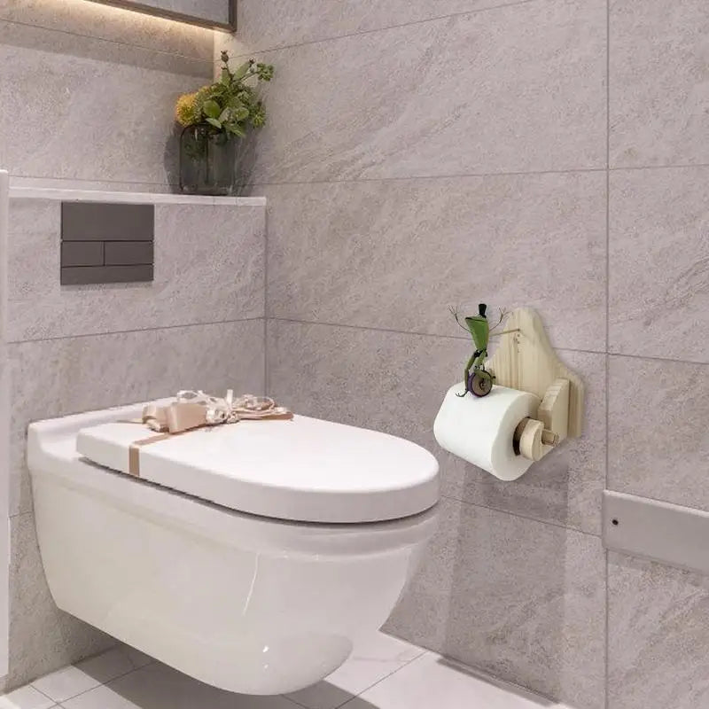 Toalettpapirholder Frosk med Sykkel til Badet 1