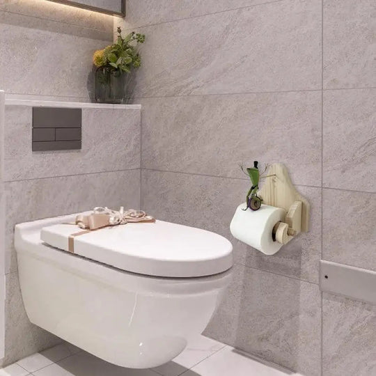 Toalettpapirholder Frosk med Sykkel til Badet 1