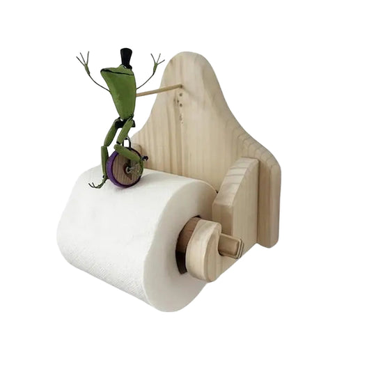 Toalettpapirholder Frosk med Sykkel til Badet 5