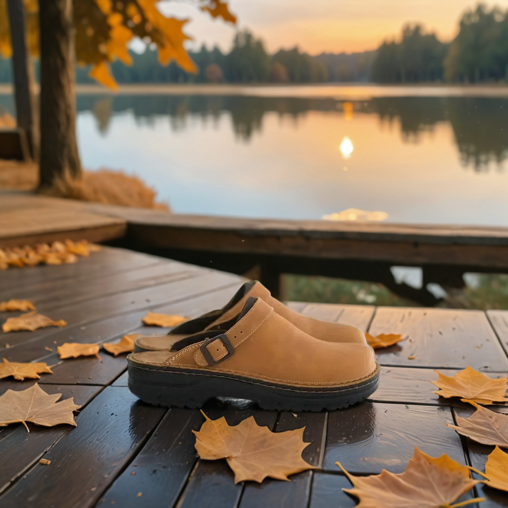 Unisex Klomper Suede Slip-On med Justerbar Spenne 2