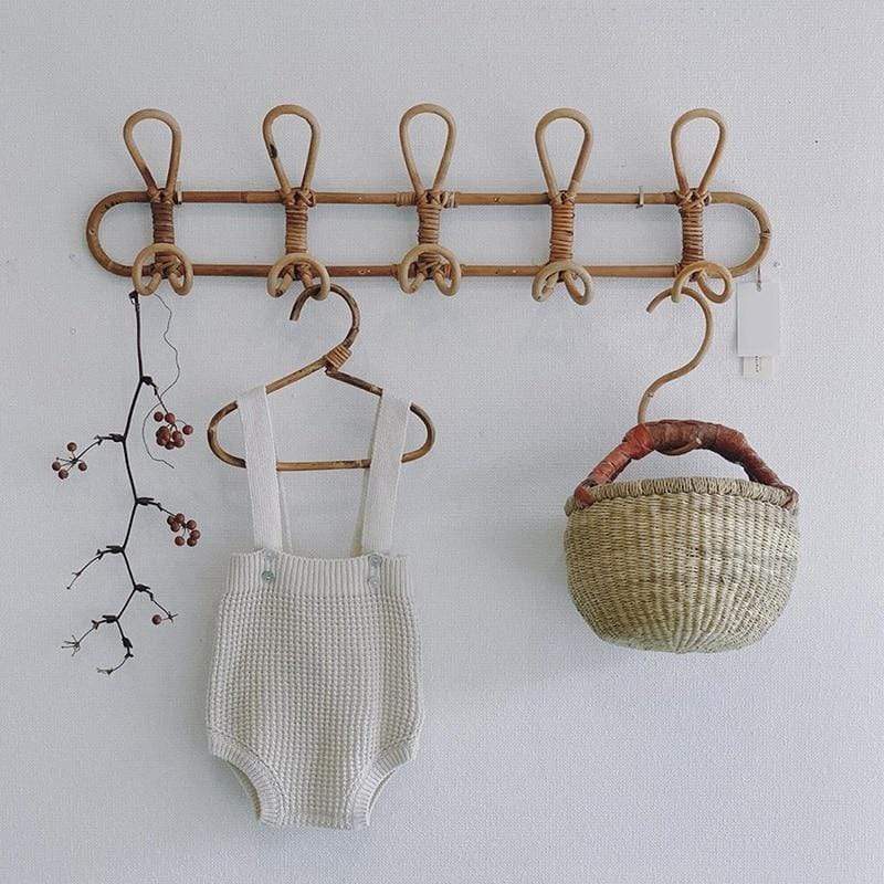 Vegghenger i Retro Stil med Rattan Detaljer 0