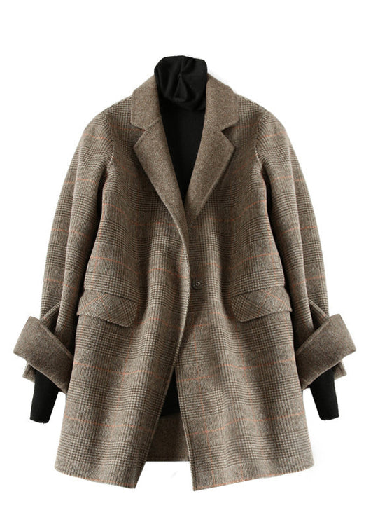 Vintage Ullfrakk med Peter Pan Krage 3