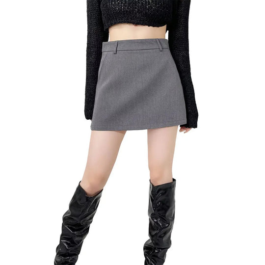 Elegant A-linje miniskjørt med høy midje