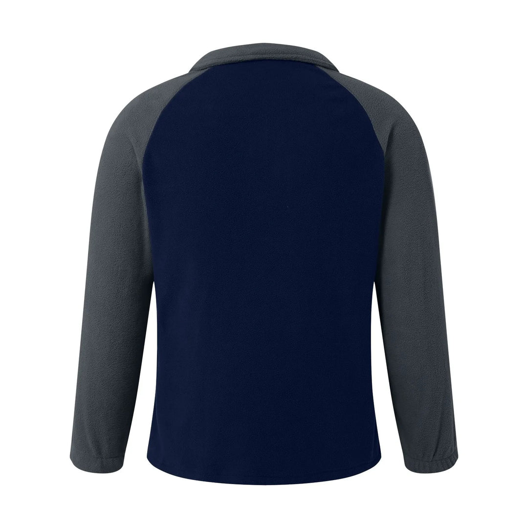 Fleece-genser med ermelommer for menn