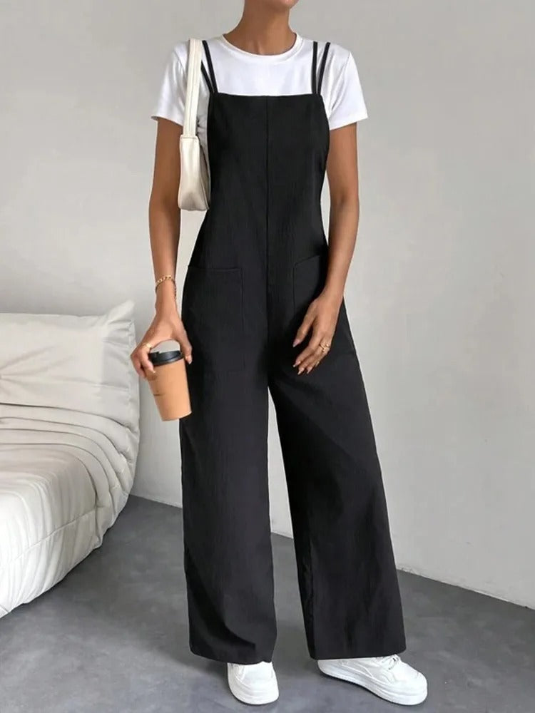 Suspender-jumpsuit for dame