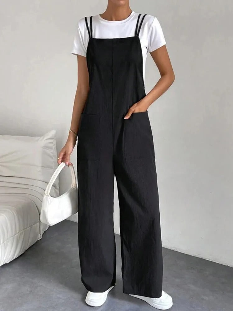 Suspender-jumpsuit for dame