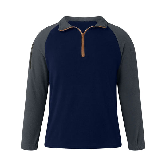 Fleece-genser med ermelommer for menn