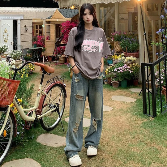 High-Street Vibe-bukser med brede ben for kvinner