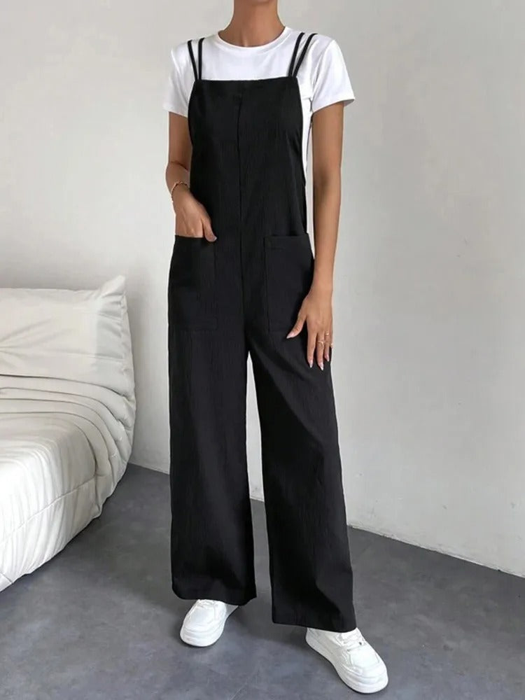 Suspender-jumpsuit for dame