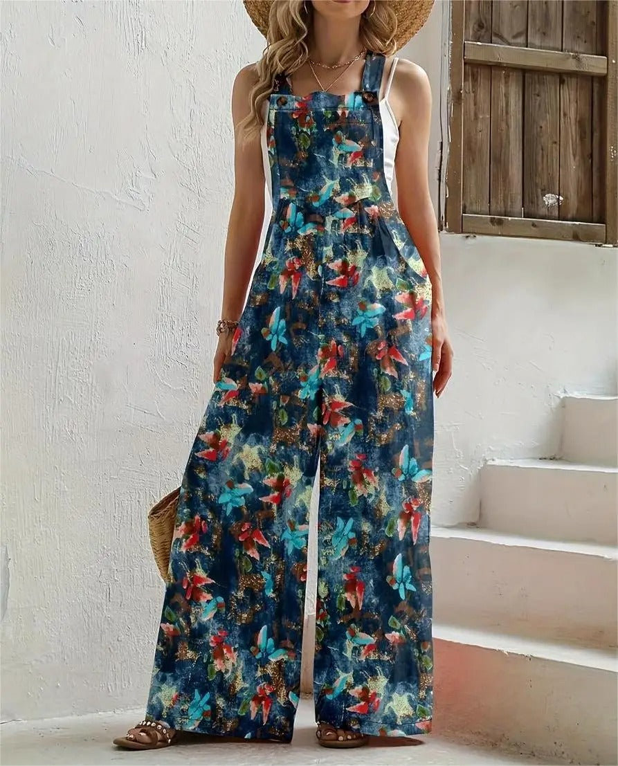 Kvinner Bohemian Wide Leg Jumpsuit