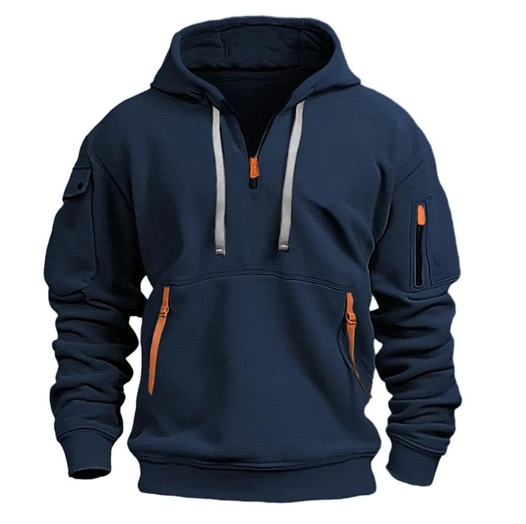Multipocket hettegenser for menn