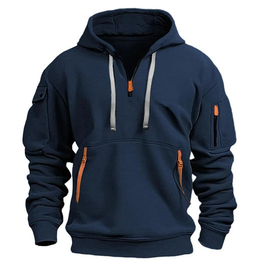 Multipocket hettegenser for menn