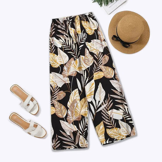 Damebukser med vidde i bena og elastisk midje