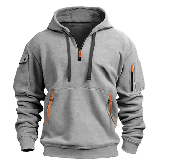 Multipocket hettegenser for menn