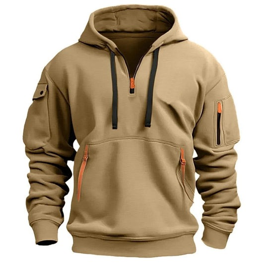 Multipocket hettegenser for menn