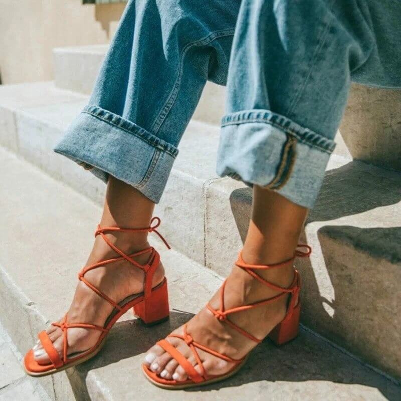 Gladiator Blonder Opp Sandaler