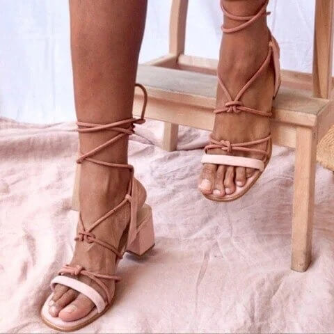 Gladiator Blonder Opp Sandaler
