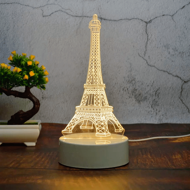 Eiffeltårnet 3D Illusion Lampe