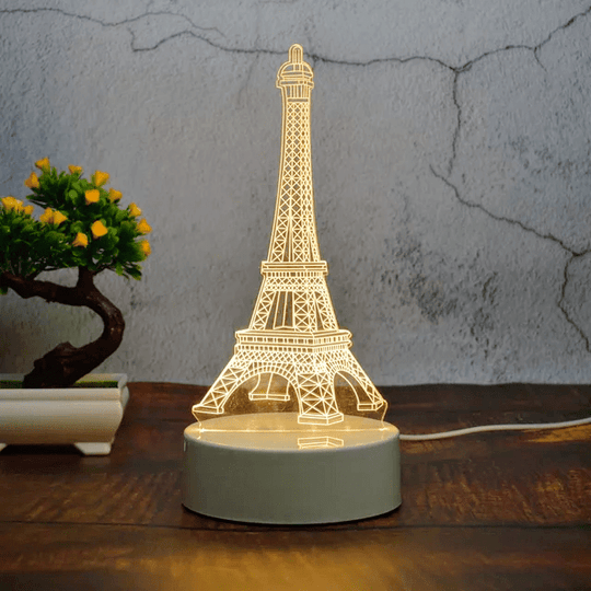 Eiffeltårnet 3D Illusion Lampe