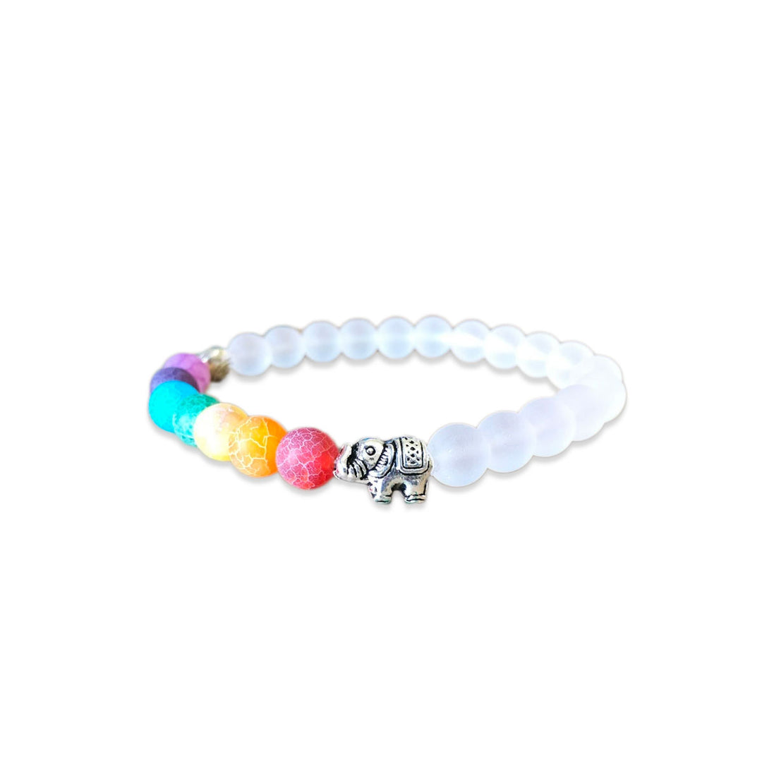 7 Chakra og Elefant Energi Armbånd