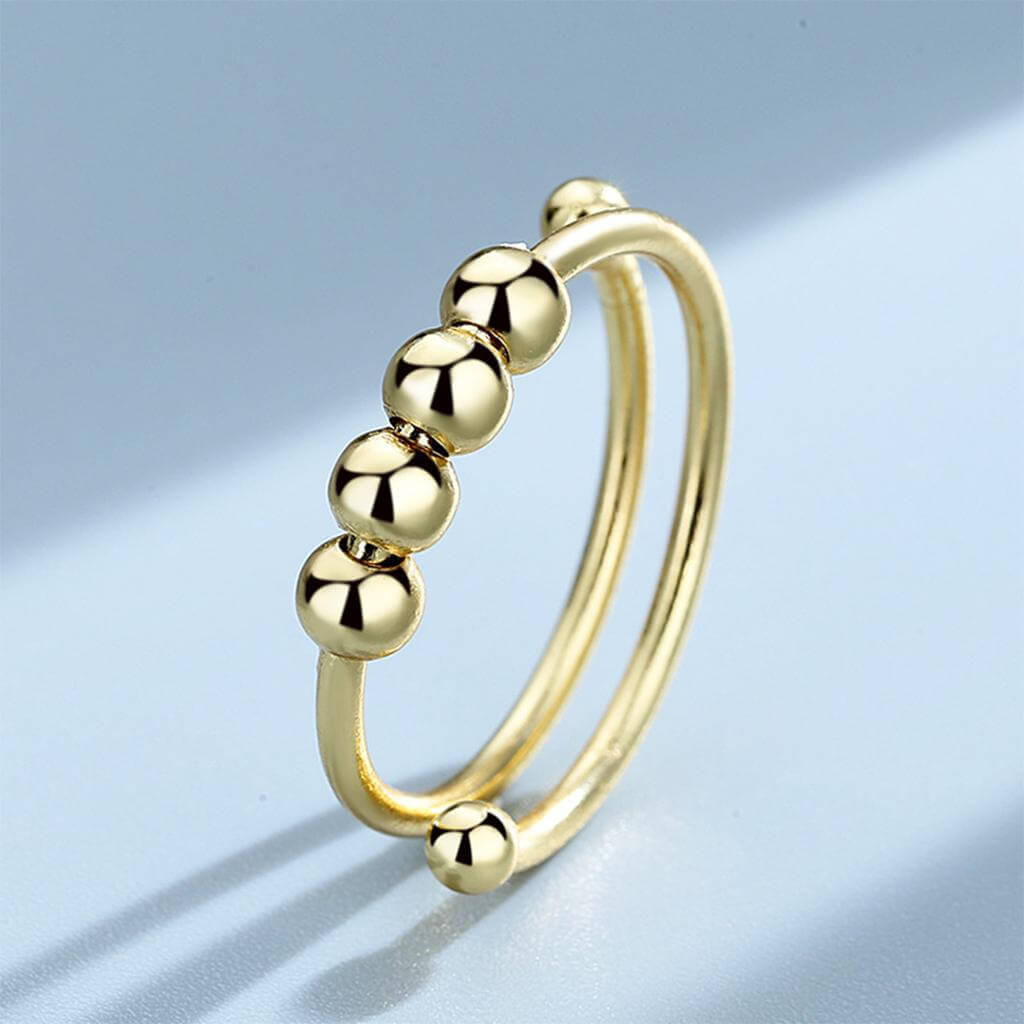 Roter fritt beroligende fidget-ring