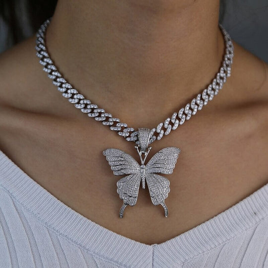 Sommerfugl Kjede Choker