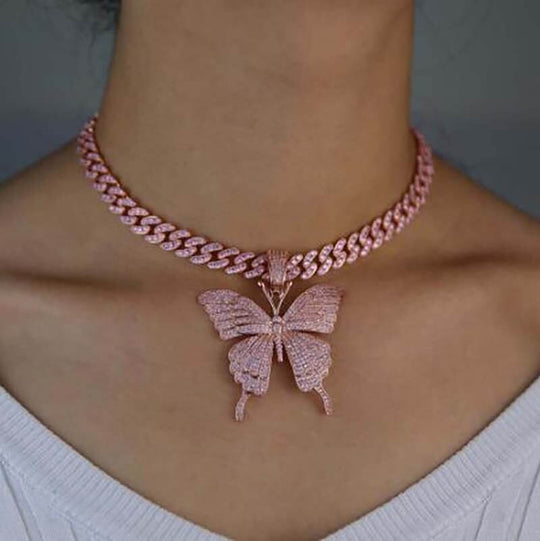 Sommerfugl Kjede Choker