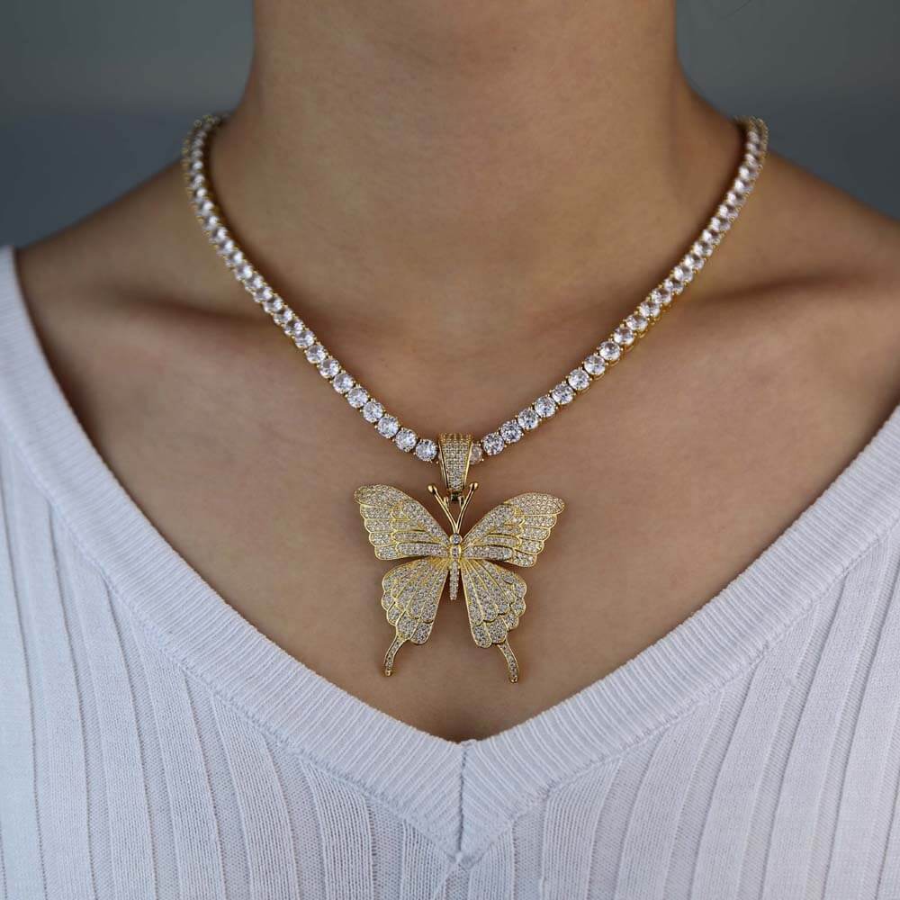 Sommerfugl Kjede Choker
