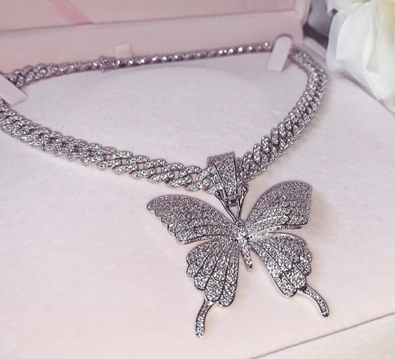 Sommerfugl Kjede Choker