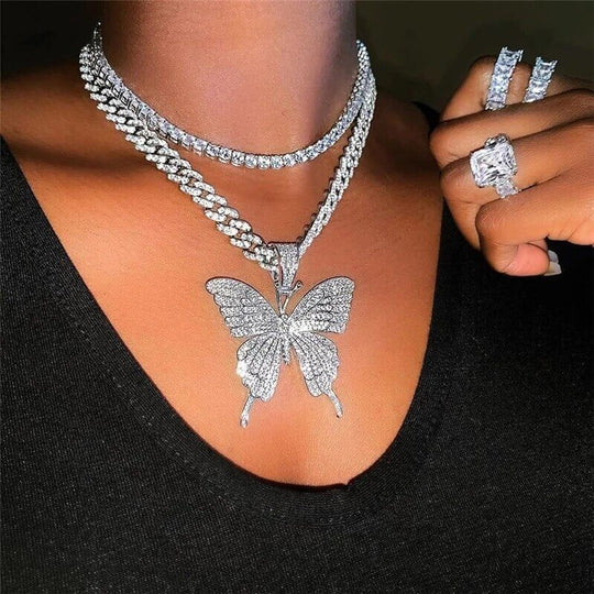 Sommerfugl Kjede Choker