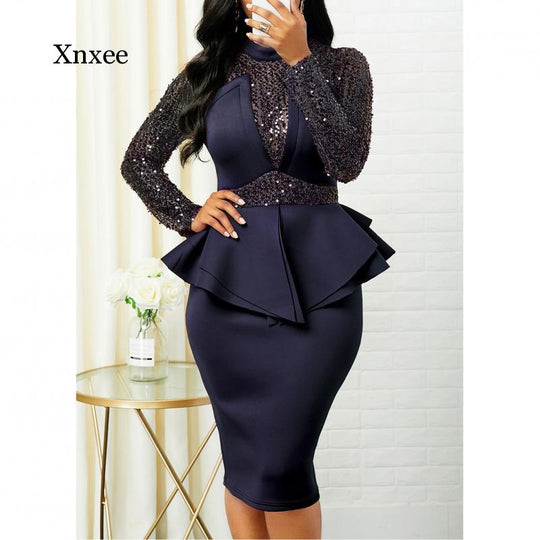 Midi Bodycon Paljettkjole