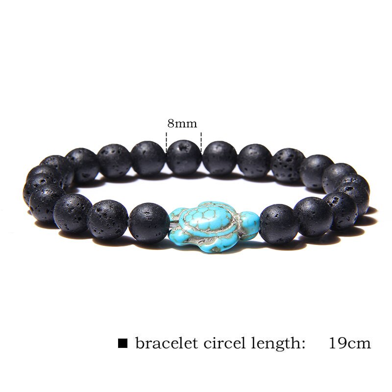 Turkis Beaded Turtle Armbånd