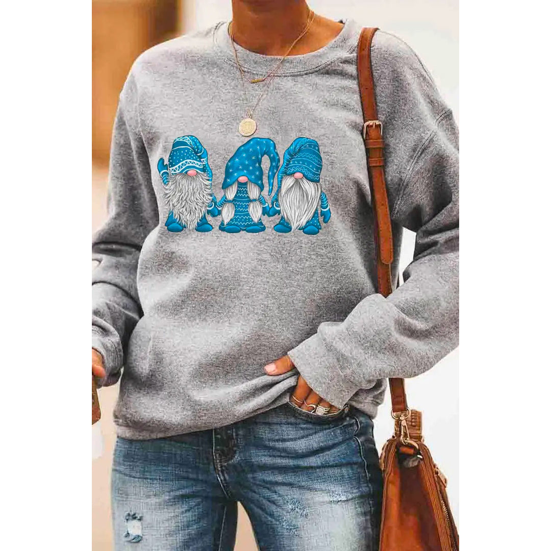 Søt Julenisse Grafisk Genser