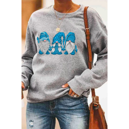 Søt Julenisse Grafisk Genser