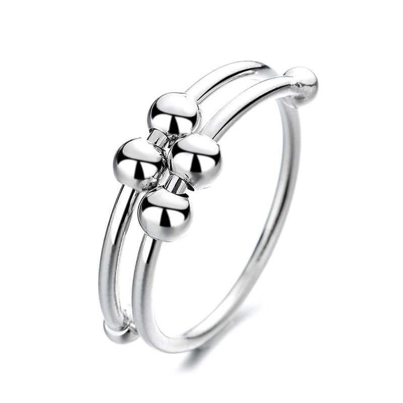 Roter fritt beroligende fidget-ring