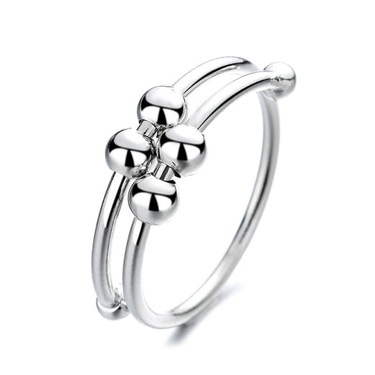 Roter fritt beroligende fidget-ring