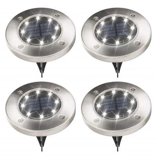 8 LED-lys for utendørs solardisk