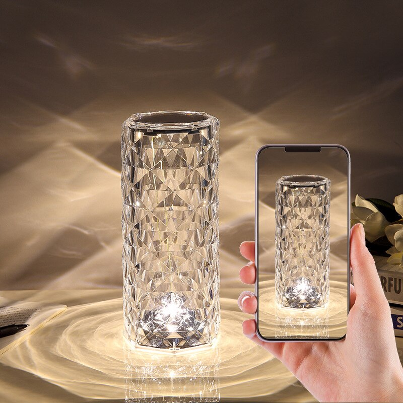 Rose Crystal Projector Berøringslampe